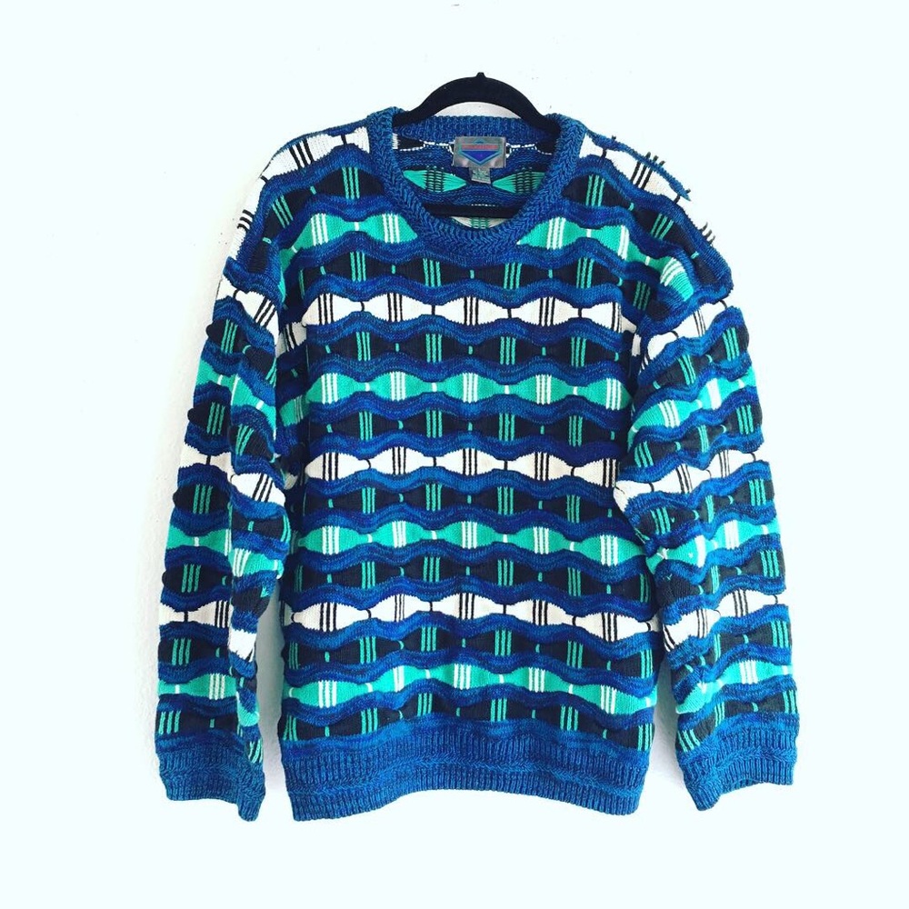 Vintage COOGI vibes colorful chunky knit sweater